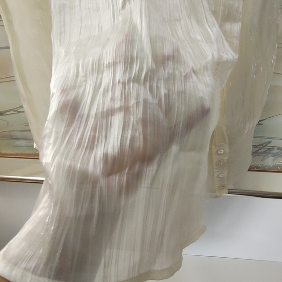 Addition-Elle Chiffon Long Sleeve Blouse Size 22 - Picture 3 of 8